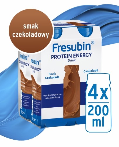 
                                                                                                      Fresubin PROTEIN ENERGY Drink, smak czekoladowy, 4x200 ml - Fresubin                                                                      