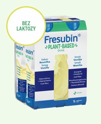 
                                                                                                      Fresubin PLANT-BASED Drink, smak waniliowy, 4x200 ml - Data Ważności 09.2025 - Fresubin                                                                      